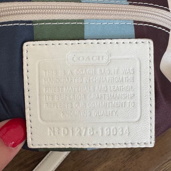 COACH 19034 Khaki  Ivory Signature Jacquard Leather Legacy Willis Crossbody Bag - Picture 10 of 15